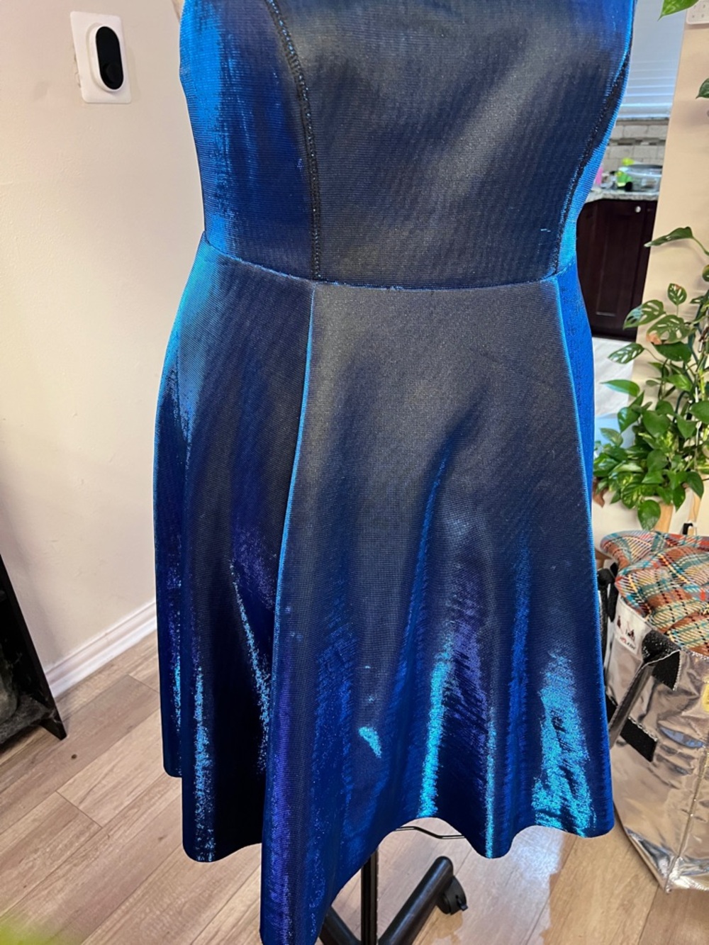torrid Shimmery Navy-Blue Midi Dress - Picture 7 of 12